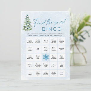 Invitation Trouvez l'invité Bingo Baby Shower de Noël avec de