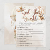 Invitation TROUVEZ L'INVITÉ Jeu de Baby Shower Ourson Mignon (Devant / Derrière)