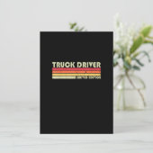 Invitation TRUCK DRIVER Funny Job Title Profession Anniversai (Debout devant)