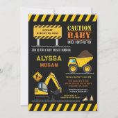 Invitation Truck Party en construction Baby shower (Devant)