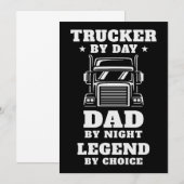 Invitation Trucker et papa - Héros sur la route et à la maiso (Devant / Derrière)