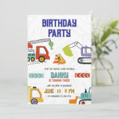 Invitation Trucs de fête Thème pour les garçons (Debout devant)