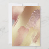 Invitation Trucs de pinceau Rose-or et gris de luxe (Dos)
