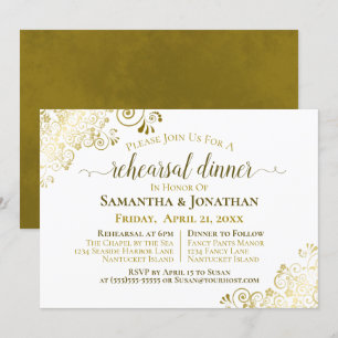 Invitation Trucs d'or lors de la répétition et du dîner du Ma