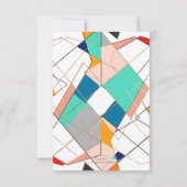 Invitation Trucs géométriques Abstraits dorés modernes (Dos)