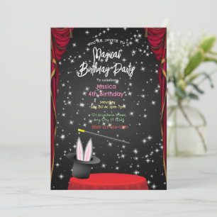Invitation Trucs magiques : Invitati fête d'anniversaire ench