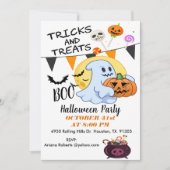Invitation Trucs Ou Traites Ghost Mignonne Halloween Invitati (Devant)