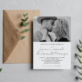 Invitation True Simplicité 3 Moderne Cool Mist Photo Mariage
