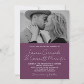 Invitation True Simplicity 3 Modern Graphe Photo Mariage (Devant)