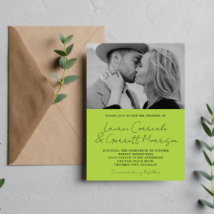Invitation True Simplicity 3 Modern Spring Photo Mariage