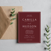 Invitation True Simplicity 4 | Dark Burgundy | Wedding