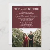 Invitation True Simplicity 4 | Deep Burgundy Rehearsal Dinner (Devant)