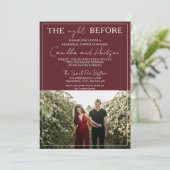Invitation True Simplicity 4 | Deep Burgundy Rehearsal Dinner (Debout devant)