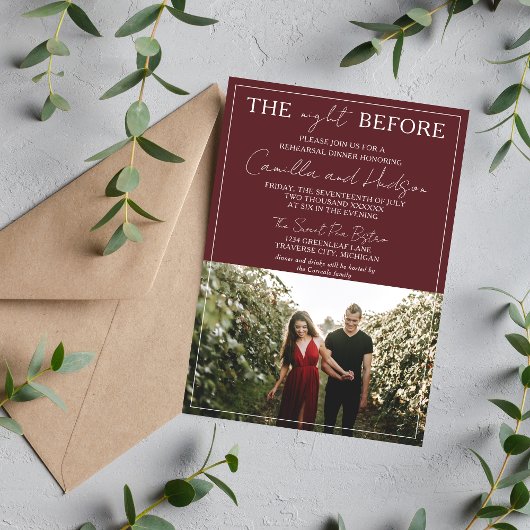 Invitation True Simplicity 4 | Dîner de répétition Deep Burgu