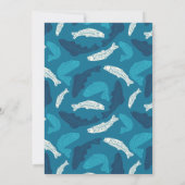 Invitation Truite Bleue Poisson Fête de Retraite Personnalisé (Dos)