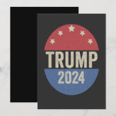 Invitation Trump 2024 Votez à nouveau Élection drôle Trump à  (Devant / Derrière)