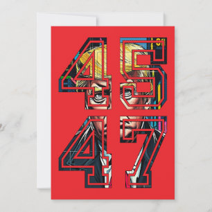 Invitation Trump 45 47 Pop art président américain