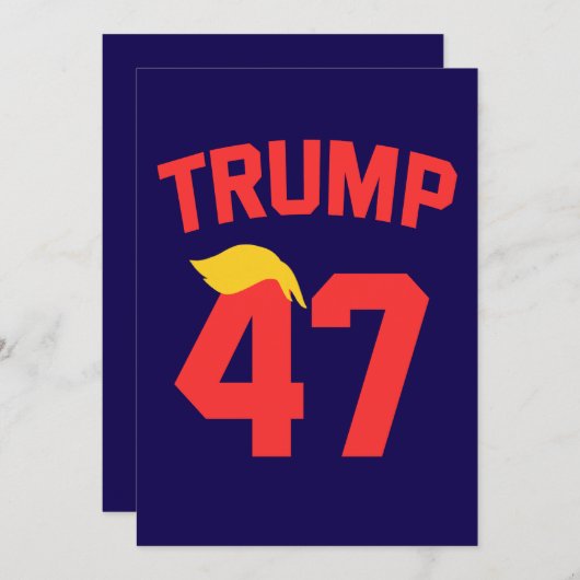 Invitation Trump 47 Président (Devant / Derrière)