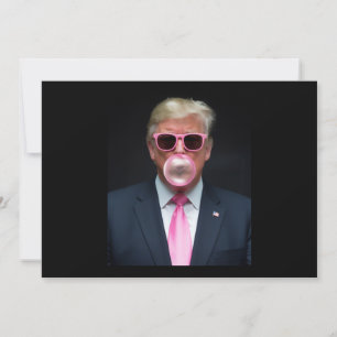 Invitation Trump Bubble Gum Rose Président 47 États-Unis