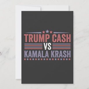 Invitation Trump Cash Contre Kamala Krash Élection