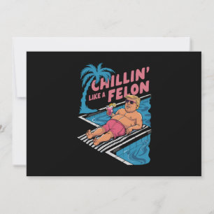 Invitation Trump drôle se détend comme un criminel Trump 2024