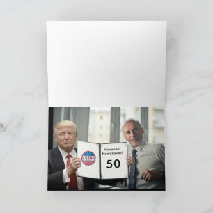 Invitation Trump Mens Funny 50e anniversaire