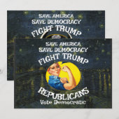 Invitation Trump Parti républicain Anniversaire Filles garçon (Devant / Derrière)