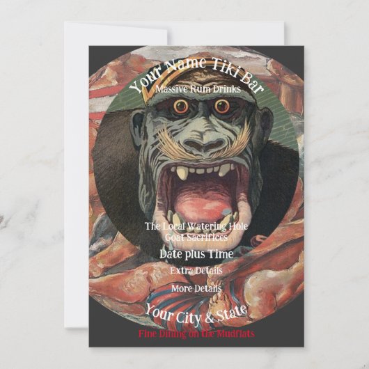 Invitation Trump Personalized Name Tiki Bar Your City State (Devant)