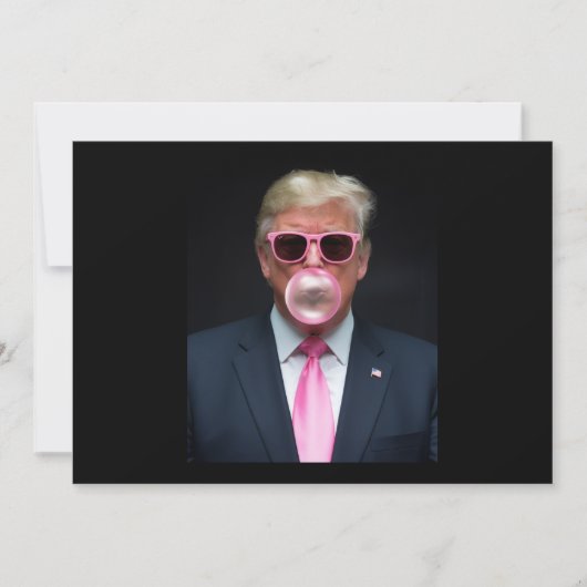 Invitation Trump Pink Bubble Gum Président 47 USA (Devant)