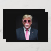 Invitation Trump Pink Bubble Gum Président 47 USA (Devant / Derrière)
