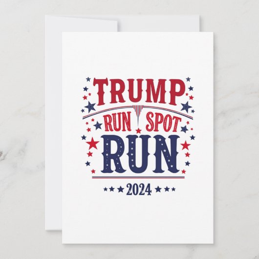 Invitation Trump Run Spot Run Funny Election Debate (Devant)