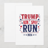 Invitation Trump Run Spot Run Funny Election Debate (Devant / Derrière)
