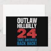 Invitation Trump Vance 2024 - Drapeau Hillbilly Vintage améri (Devant / Derrière)
