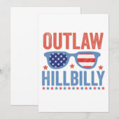 Invitation Trump Vance 2024 - Élection Hillbilly hors-la-loi (Devant / Derrière)