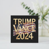Invitation Trump Vance 2024 Valeurs conservatrices, autocolla (Debout devant)
