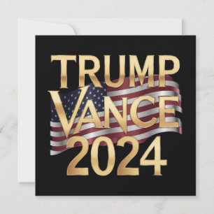 Invitation Trump Vance 2024 Valeurs conservatrices, autocolla