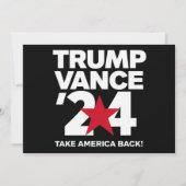 Invitation Trump Vance 2024 Vote Élection Trump 2024 (Devant)