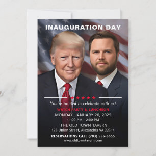 Invitation Trump Vance Inauguration Day Watch Party