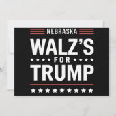 Invitation Trump Vance Walz pour Trump Nebraska (Devant)