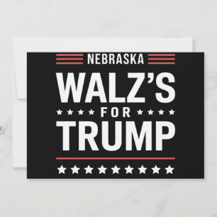 Invitation Trump Vance Walz pour Trump Nebraska
