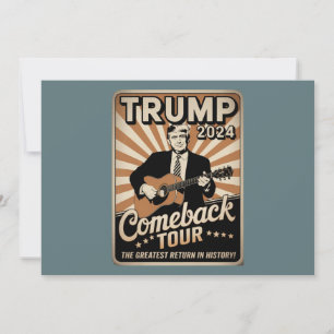 Invitation TRUMP vintage 2024 Rocks COMEBACK TOUR