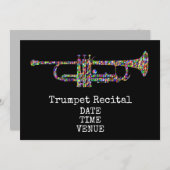 Invitation Trumpet Brass Considérant Jazz stylé (Devant / Derrière)