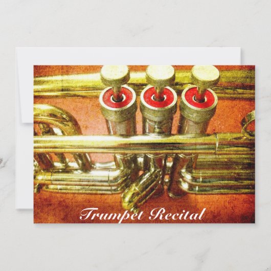 Invitation Trumpet Considérant cool jazz performance stylisée (Devant)