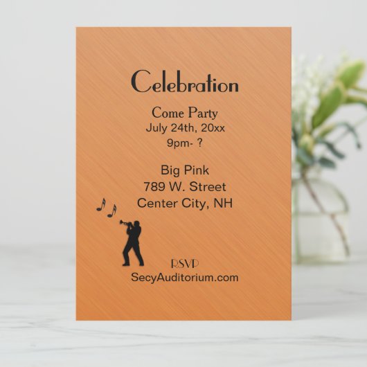 Invitation Trumpet de rouille (Debout devant)