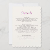 Invitation Trumpet sauvage violet Vin Fleur Jardin Mariage (Dos)