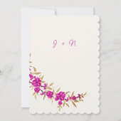Invitation Trumpet sauvage violet Vin Fleur Jardin Mariage (Dos)