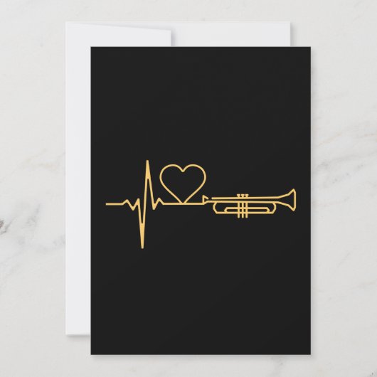 Invitation Trumpet - Trumpet Hearbeat cadeau (Devant)