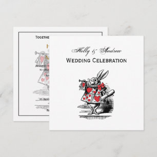 Invitation Trumpeter Alice de la Cour du lapin blanc au pays 