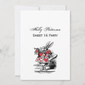 Invitation Trumpeter Alice de la Cour du lapin blanc au pays (Devant)