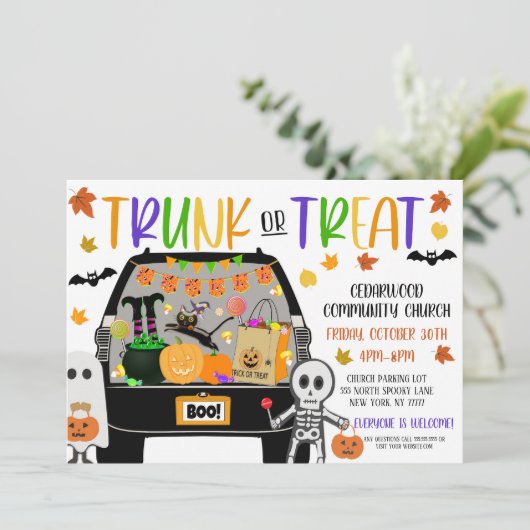 Invitation Trunk or Treat (Debout devant)